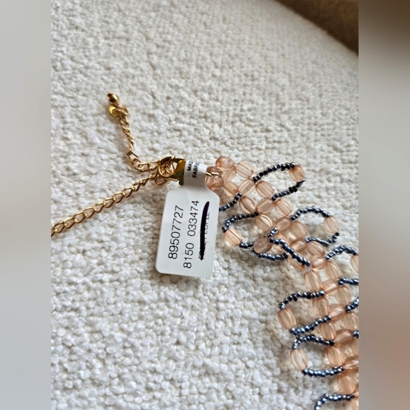 Free People, Fleurie Choker Necklace, Blue/Peach - NEW!! - Picture 6 of 6